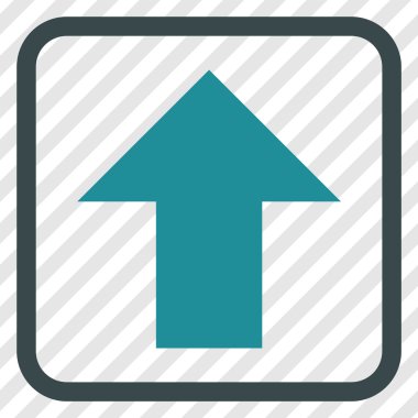 Vektör simgesi bir çerçeve içinde yukarı ok