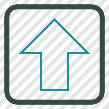 Vektör simgesi bir çerçeve içinde yukarı ok