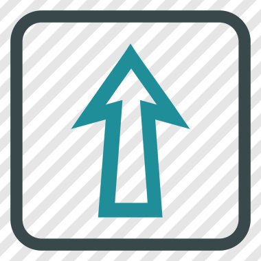 Vektör simgesi bir çerçeve içinde yukarı ok