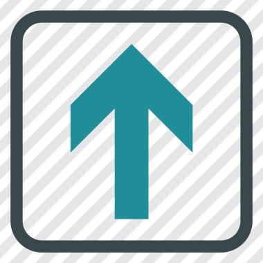 Vektör simgesi bir çerçeve içinde yukarı ok