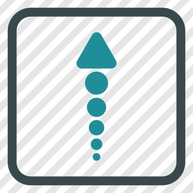 Vektör simgesi bir çerçeve içinde yukarı ok