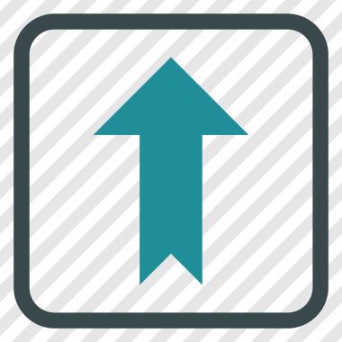 Vektör simgesi bir çerçeve içinde yukarı ok