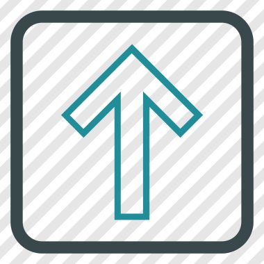 Vektör simgesi bir çerçeve içinde yukarı ok