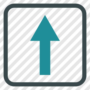 Vektör simgesi bir çerçeve içinde yukarı ok