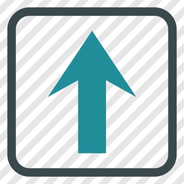 Vektör simgesi bir çerçeve içinde yukarı ok