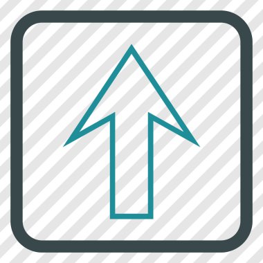 Vektör simgesi bir çerçeve içinde yukarı ok