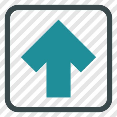 Vektör simgesi bir çerçeve içinde yukarı ok