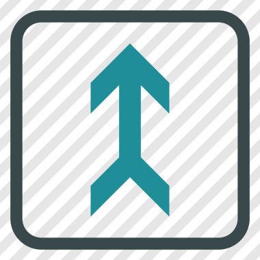 Vektör simgesi bir çerçeve içinde yukarı ok