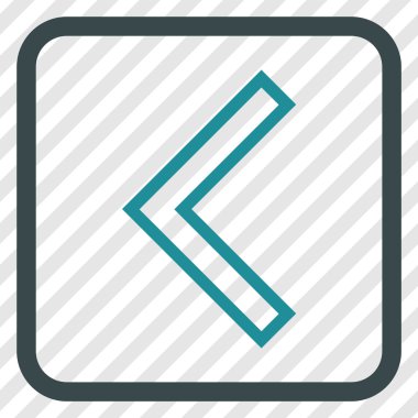 Ok ucu sol vektör simgesi bir çerçeve içinde