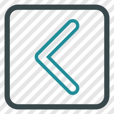 Ok ucu sol vektör simgesi bir çerçeve içinde