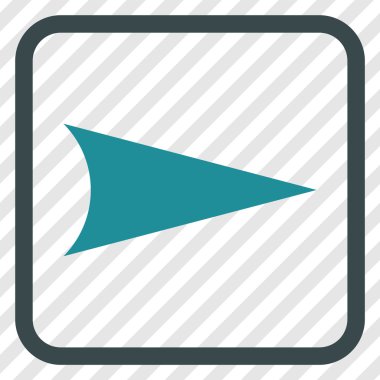 Ok ucu doğru vektör simgesi bir çerçeve içinde