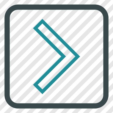 Ok ucu doğru vektör simgesi bir çerçeve içinde