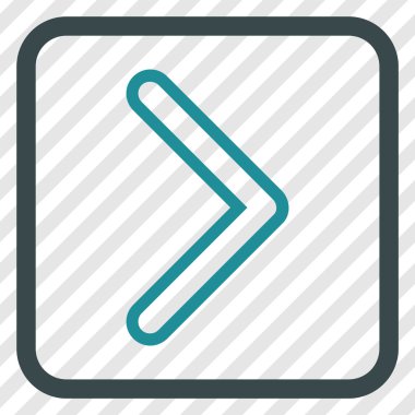 Ok ucu doğru vektör simgesi bir çerçeve içinde