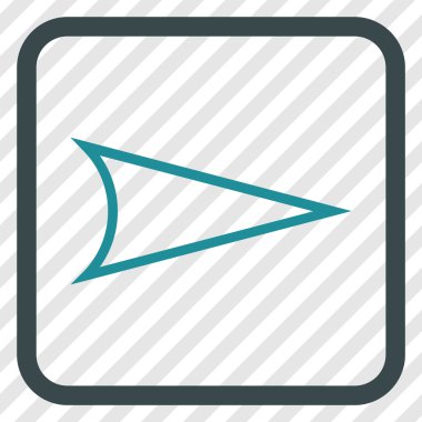 Ok ucu doğru vektör simgesi bir çerçeve içinde