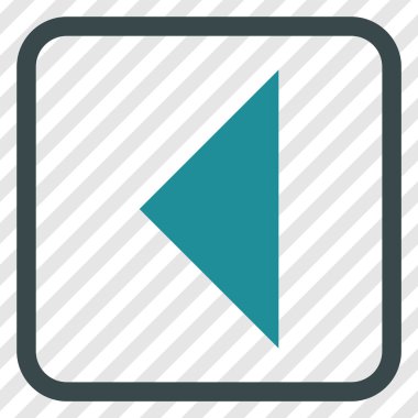 Ok ucu sol vektör simgesi bir çerçeve içinde