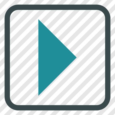 Ok ucu doğru vektör simgesi bir çerçeve içinde