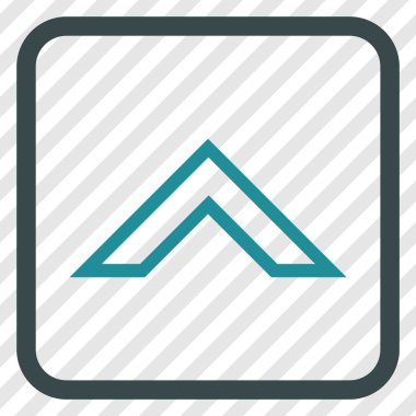 Vektör simgesi bir çerçeve içinde yukarı ok ucu