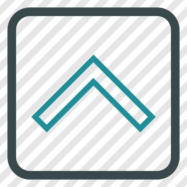 Vektör simgesi bir çerçeve içinde yukarı ok ucu