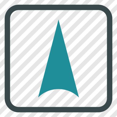 Vektör simgesi bir çerçeve içinde yukarı ok ucu