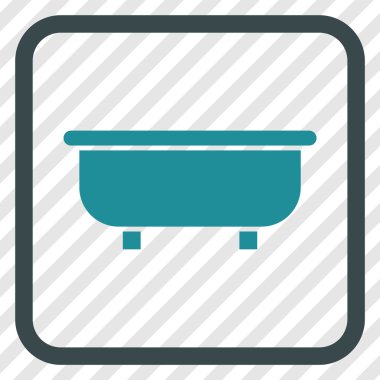 Küvet vektör simgesi bir çerçeve içinde