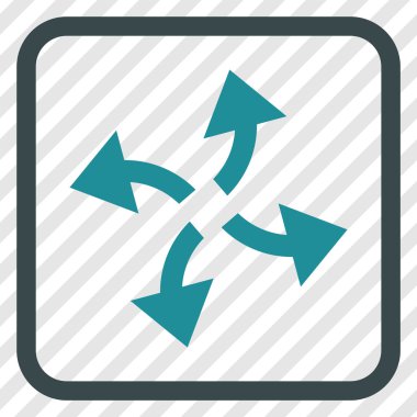 Santrifüj oklar bir çerçeve içinde simge vektör