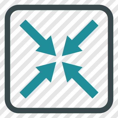 Merkezi oklar bir çerçeve içinde simge vektör