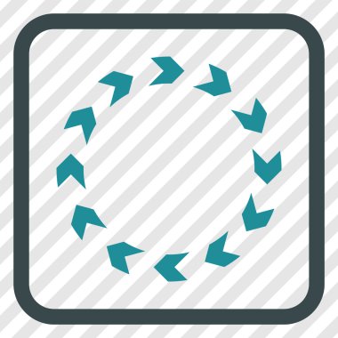 Dolaşım vektör simgesi bir çerçeve içinde