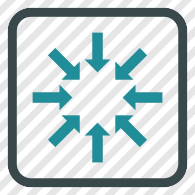 Daraltma okları vektör simgesi bir çerçeve içinde