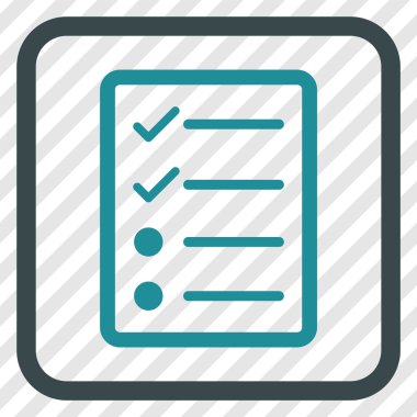 Denetim listesi sayfa vektör simgesi bir çerçeve içinde