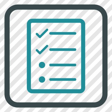 Denetim listesi sayfa vektör simgesi bir çerçeve içinde