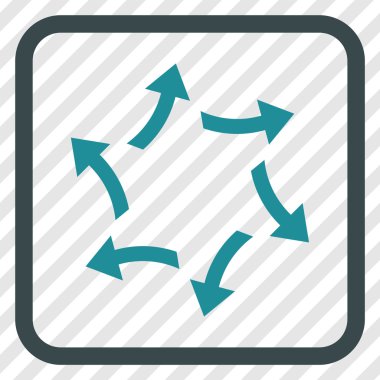 Santrifüj oklar bir çerçeve içinde simge vektör