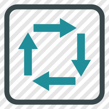 Dolaşım oklar bir çerçeve içinde simge vektör