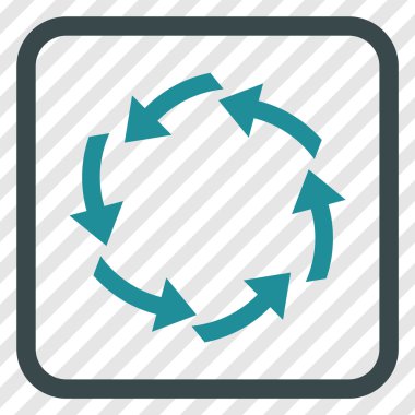 Dolaşım vektör simgesi bir çerçeve içinde