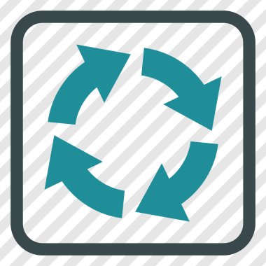 Dolaşım vektör simgesi bir çerçeve içinde