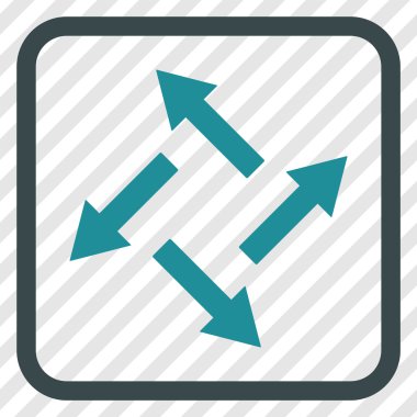 Santrifüj oklar bir çerçeve içinde simge vektör