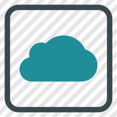 Bulut vektör simgesi bir çerçeve içinde