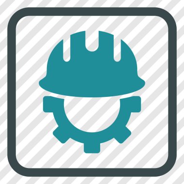 Geliştirme işçisi vektör simgesi bir çerçeve içinde