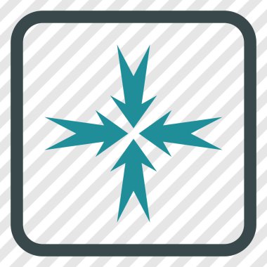 Sıkıştırma ok bir çerçeve içinde simge vektör