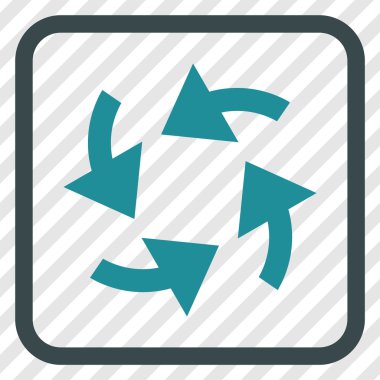 Siklon oklar bir çerçeve içinde simge vektör