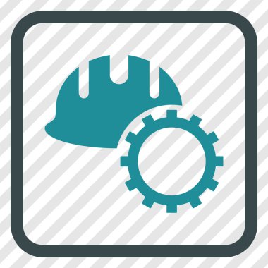 Geliştirme işçisi vektör simgesi bir çerçeve içinde