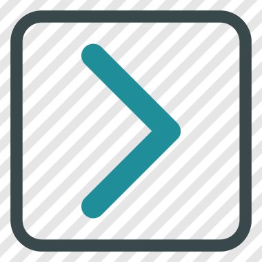 Yöne doğru vektör simgesi bir çerçeve içinde