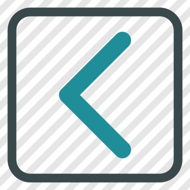 Yön sol vektör simgesi bir çerçeve içinde