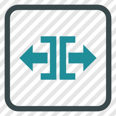 Yatay yöndeki vektör simgesi bir çerçeve içinde bölmek