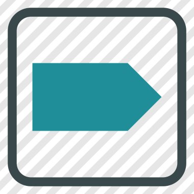 Yöne doğru vektör simgesi bir çerçeve içinde