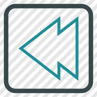 Yön sol vektör simgesi bir çerçeve içinde