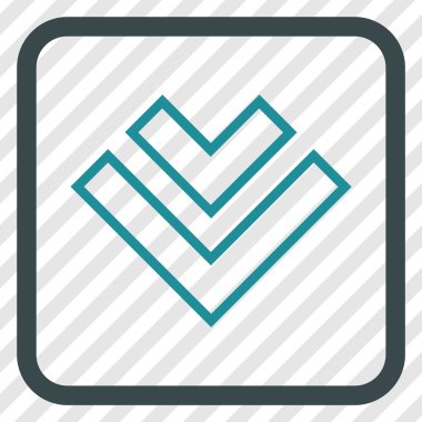 Vektör simgesi bir çerçeve içinde aşağı yön