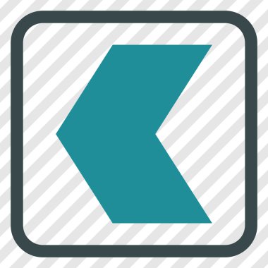 Yön sol vektör simgesi bir çerçeve içinde