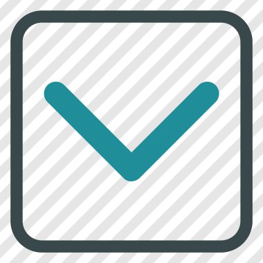 Vektör simgesi bir çerçeve içinde aşağı yön