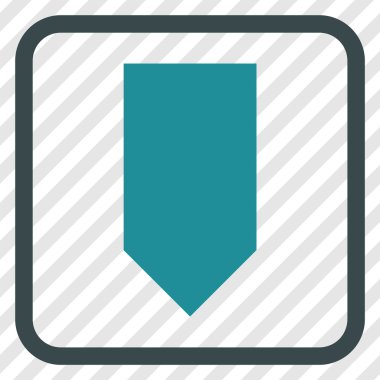 Vektör simgesi bir çerçeve içinde aşağı yön