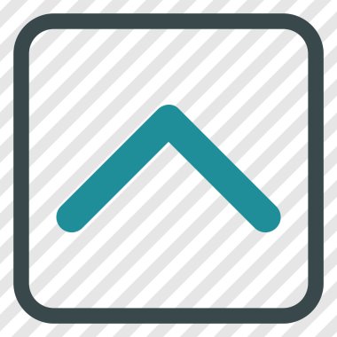 Yön yukarı vektör simgesi bir çerçeve içinde